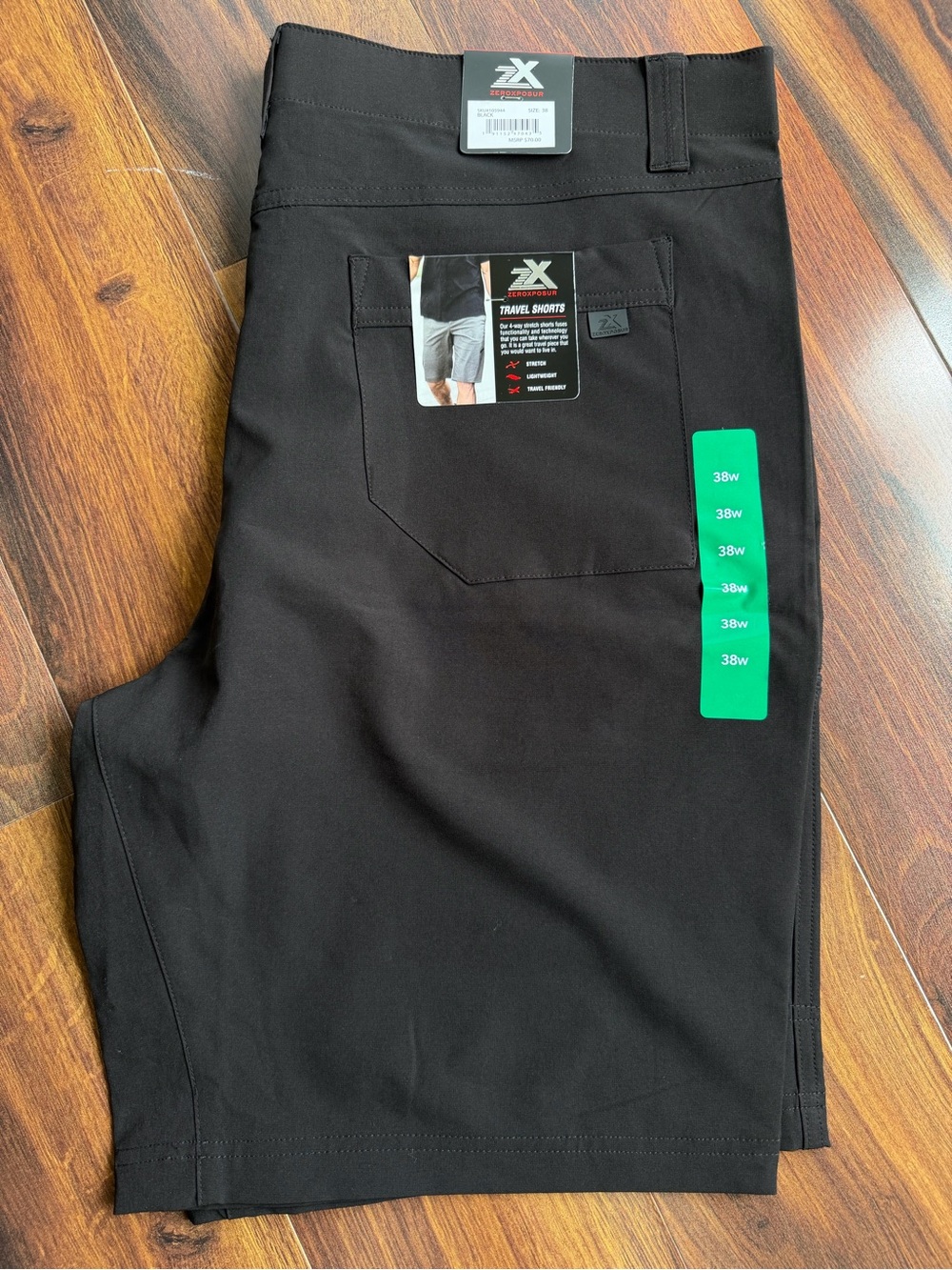 ZeroXposur Performance Travel Pants Multi Pocket New Black 38